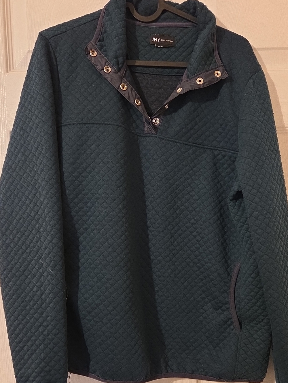 Jones New York Quilted Pullover in Teal